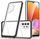 Këllëf telefoni Clear 3in1 për Samsung Galaxy A72 4G, kundra rënjeve, transparent, me kornizë të zezë