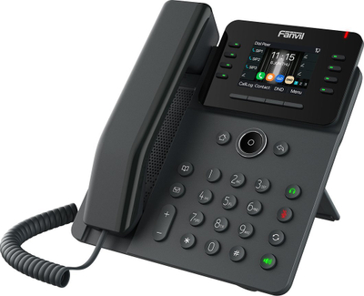 Telefon IP Fanvil V62G për biznes, i zi
