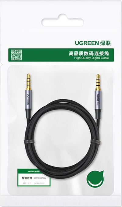 Kabllo audio Ugreen AV183, jack 3.5mm në jack 3.5mm, 3m, e zezë