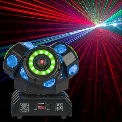 Reflektor skenik Light4Me SID PRO, efekt 5 në 1, lazer RGB, shumëngjyrësh