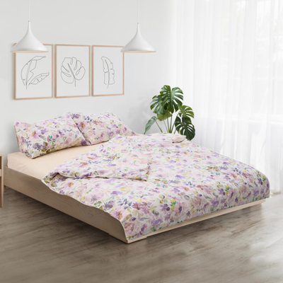 Komplet shtrati dopio Alma, 4 pjesë, 100% pambuk, shumëngjyrësh