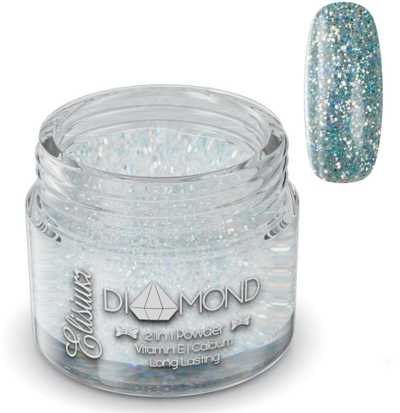 Pluhur manikyri Elisium Diamond 2in1, D08 Frothing Blue, 23g, blu