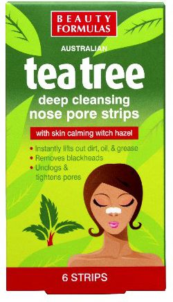 Ленти за чистење на нос Beauty Formulas Tea Tree Deep Cleansing, 6 парчиња