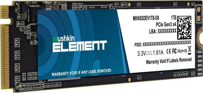 Disk SSD Mushkin Element, 1TB, M.2 2280 PCI-E x4 Gen3 NVMe