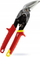 Gërshërë llamarine Milwaukee Offset Aviation Snips, 10", prerje e drejtë, të kuqe