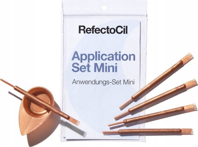 Сет за аплицирање на трепки и веѓи Refectocil Mini, 10 парчиња, розово злато