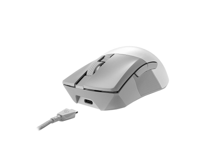 Maus ASUS ROG Gladius III - USB, BT, 2.4GHz, i bardhë