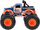 Makina lodër Monster Truck Big Foot RC0563 me telekomandë 2.4 GHz, shkallë 1:18, bardh e portokalli