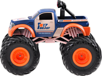 Makina lodër Monster Truck Big Foot RC0563 me telekomandë 2.4 GHz, shkallë 1:18, bardh e portokalli
