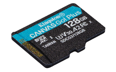 Kartë e memories Kingston Canvas Go Plus, MicroSD, 128 GB, Class 10 + përshtatës SD