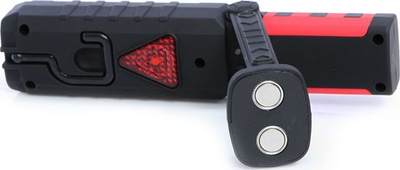 Dritë pune LED Mar-Pol COB, 3W, rikarikueshme me magnet, e zezë me të kuqe