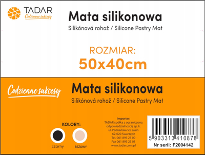 Tapet pastiçerie silikoni Tadar Silico 0878-8332, 50 x 40cm, i zi