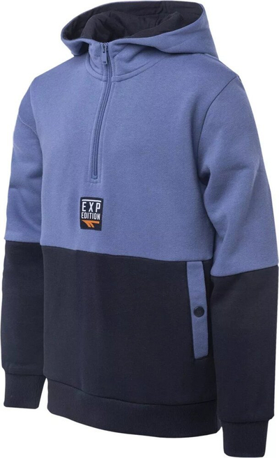 Bluzë me kapuç Hi-Tec Expen JRB Jr Sweatshirt, për kalamaj, mikrofleece, blu