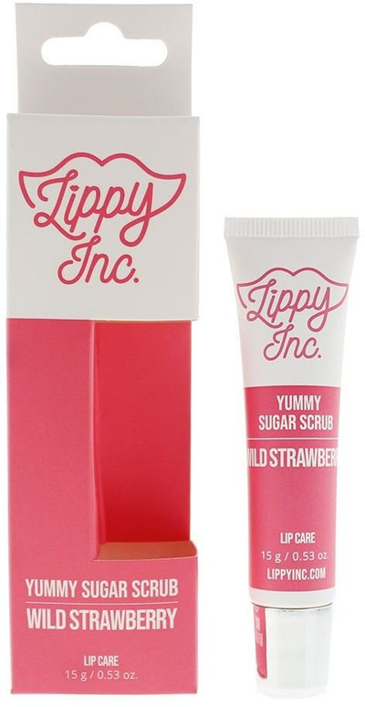 Scrub buzësh Lippy Inc Yummy Sugar, 15g, Wild Strawberry, rozë