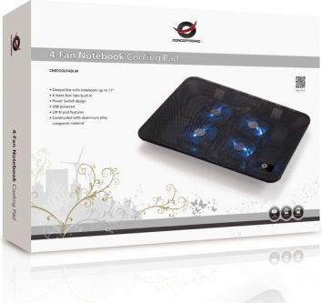 Ventilator për Notebook Conceptronic, 43.2cm (17 ") (CNBCOOLPADL4F)