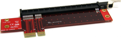 Adapter PCI Express StarTech x1 në x16, low profile, i kuq