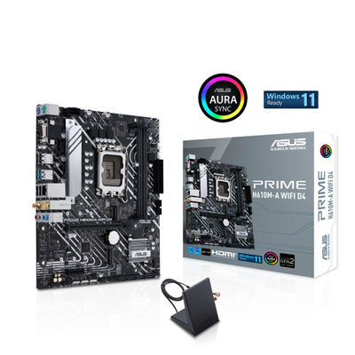 Pllakë amë Asus PRIME H610M-A WIFI D4, LGA1700, WiFi, e zezë