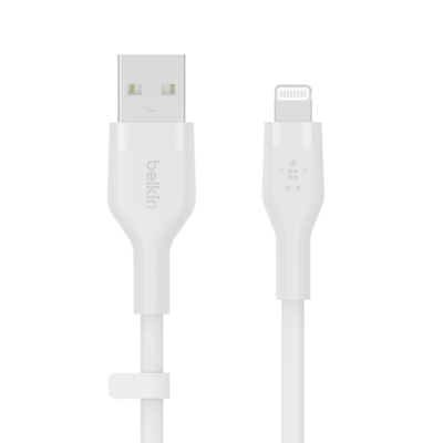 Kabllo silikoni Belkin Boost USB-A - Lightning, 3m, e bardhë