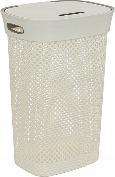 Shportë rrobash 5five Purl, 60L, plastike, bezhë