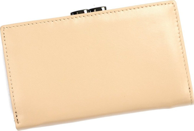 Portofol grash Lorenti Classic, lëkurë natyrale, RFID Protect, bezhë
