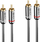 Kabllo Lindy Cable RCA (Cinch) x2 - RCA (Cinch) x2 (35348), 5 m, e argjendë