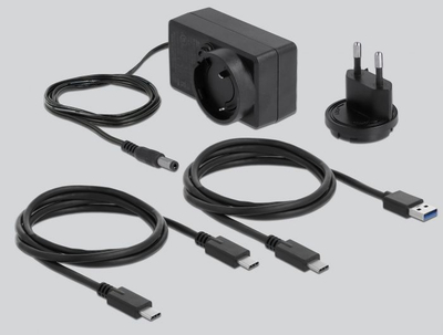Kuti e jashtme DeLOCK, 3.5" SATA HDD, USB 3.2 Gen 1 Type C, transparente