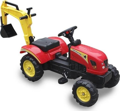 Traktor lodër me pedale Branson 5229, me rimorkio, me gërshërë rëre, i kuq