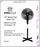 Ventilator në këmbë KINGHoff KH-2125, 16", 3 shpejtësi, i zi