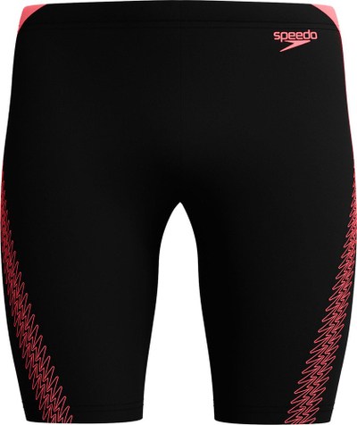 Костим за капење Speedo HyperBoom Splice Jammer, за мажи, црн со корална боја