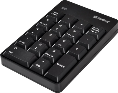 Tastierë Sandberg Keypad, numerike, wireless, US, e zezë