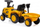 Traktor lodër Milly Mally CAT Vehicle, ride on, me rimorkio, i verdhë