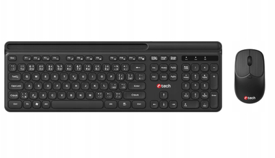Set tastjere dhe maus C-Tech WLKMC-05B, wireless 2.4GHz, layout çek, i zi