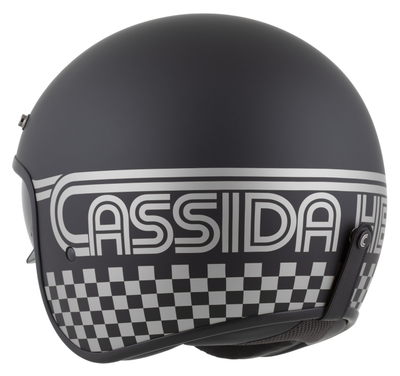 Kaska moto CASSIDA Oxygen 2.0 Rondo, e zezë matte argjendi
