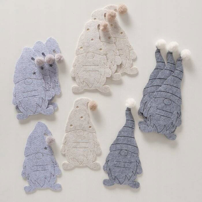 Mbajtëse takëmesh Gnomy, set 4 copë, 12.5 x 27 cm, bezhë