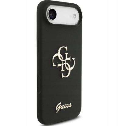 Mbulesë telefoni Guess Silicone Big 4G Script GUHCP17MSC4GSMK, për iPhone 17 Air Pro, MagSafe, e zezë