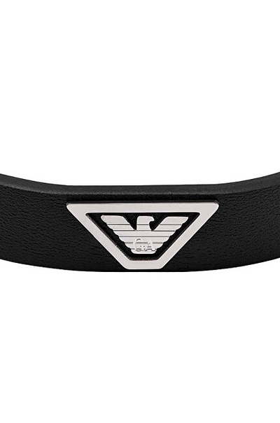 Byzylyk për meshkuj Emporio Armani EGS3128040, i zi/ i argjendtë