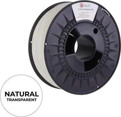 Filament printimi 3D C-Tech PREMIUM LINE, PETG, transparent, 1.75mm, 1kg