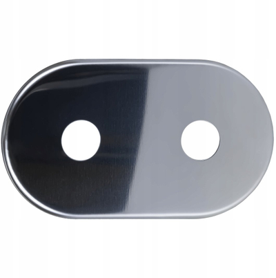 Rozetë maskuese e sheshtë dyshe, çelik inox, për valvola me distancë 50 mm, Ø16