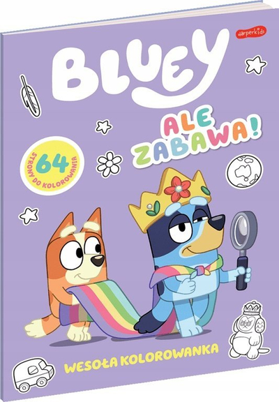 Libër me ngjyrosje Ale Zabawa Bluey Happy Coloring Book, 64 faqe, për kalamaj