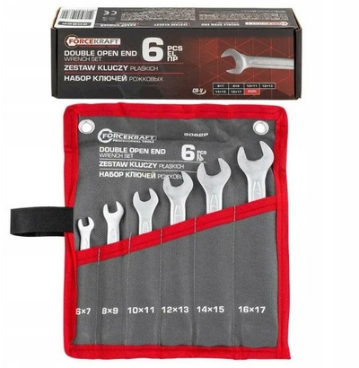 Set çelësa të hapur Forcekraft FK-5062P, 6 copë, 6-17mm, çelik CR-V, me kuti