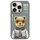Kuti Nimmy Cool & Cute Bear mbrojtëse për iPhone 16 Pro 6.3", silikon, gri