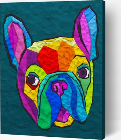 Set pikturimi me plastelinë Planet Clay, French Bulldog, 30x40cm, shumëngjyrësh