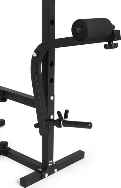Stol fitness Zipro Ripped, me mbajtëse shtange, preacher curl dhe leg press, i zi