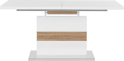 Tavolinë ngrënie Prestige, 160 x 90 cm, zgjatshme, e bardhë