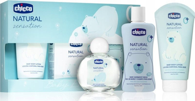 Сет за тоалет и бања за бебиња Chicco Natural Sensation, 3 дела