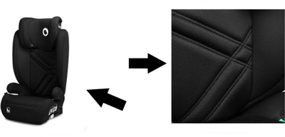 Sedilje auto Lionelo Hugo I Size, ISOFIX, për fëmijë 4 12 vjeç, e zezë me të kuqe