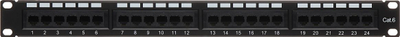 Patch panel Delta PP-24/RJ/6, 24 porta RJ-45, Cat 6, 1U, i zi