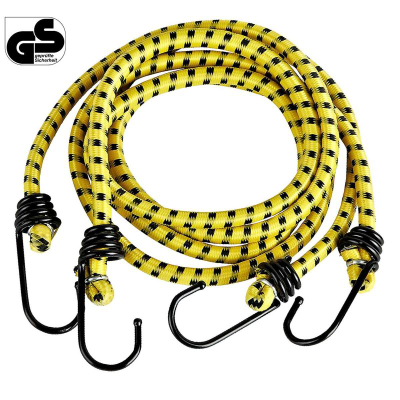 Set litarësh elastikë me grep, 150cm, 2 copë, shumëngjyrësh