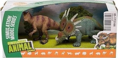 Set lodrash dinozaurë, 2 figura, 26x11x10 cm, shumëngjyrësh