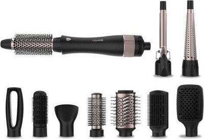 Furçë flokësh me ajër të nxehtë Cecotec Bamba CeramicCare 10in1 Styler, 3 temperatura, 2 shpejtësi, e zezë